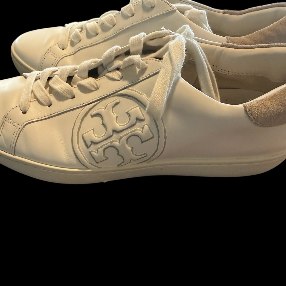 Tory Burch White Leather Sneakers
